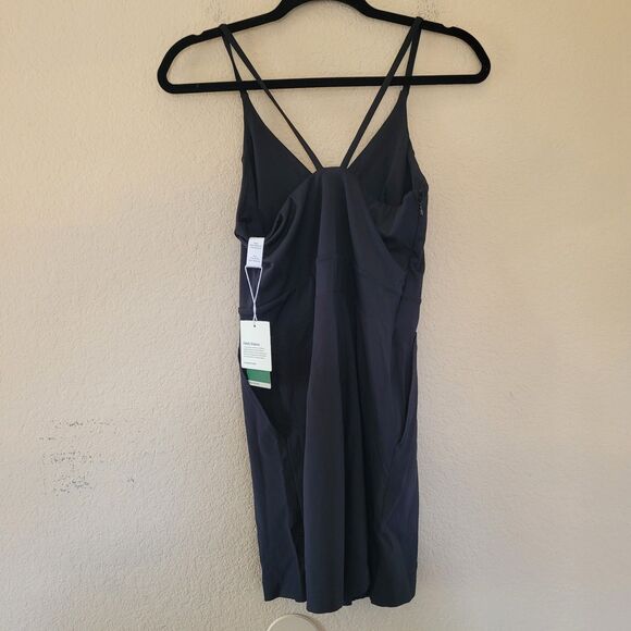 Halara Breezeful Pocket Quick Dry Slip Romper Black Womens Small Pleated Strappy - Picture 6 of 6